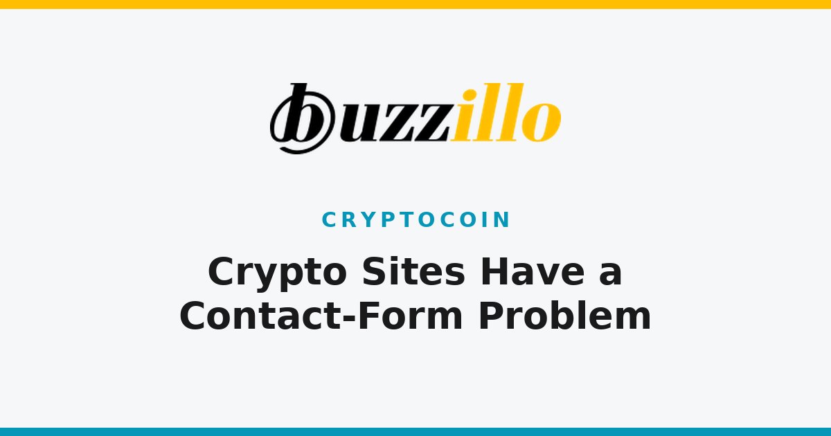 Crypto Sites Have a Contact-Form Problem
